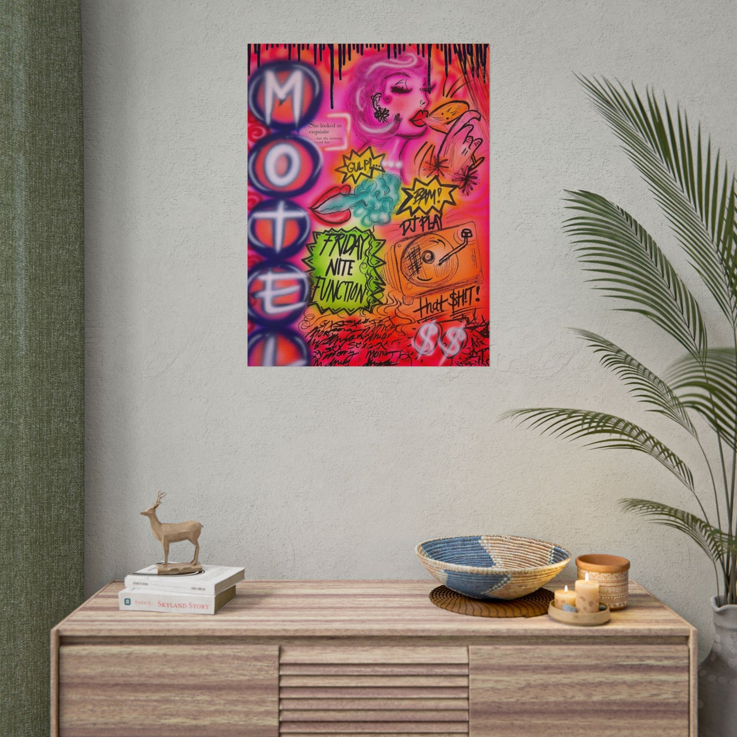 "vegas ventures" airbrush rolled print