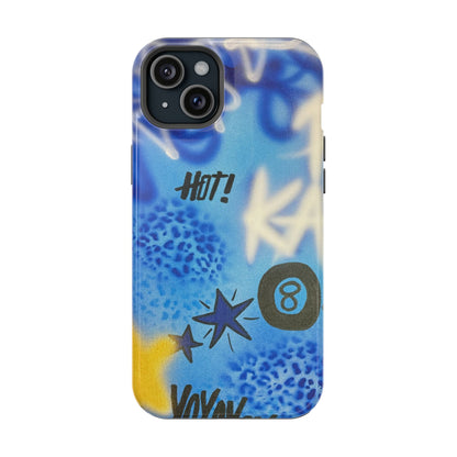 MagSafe "brilliant blues" airbrush iPhone case