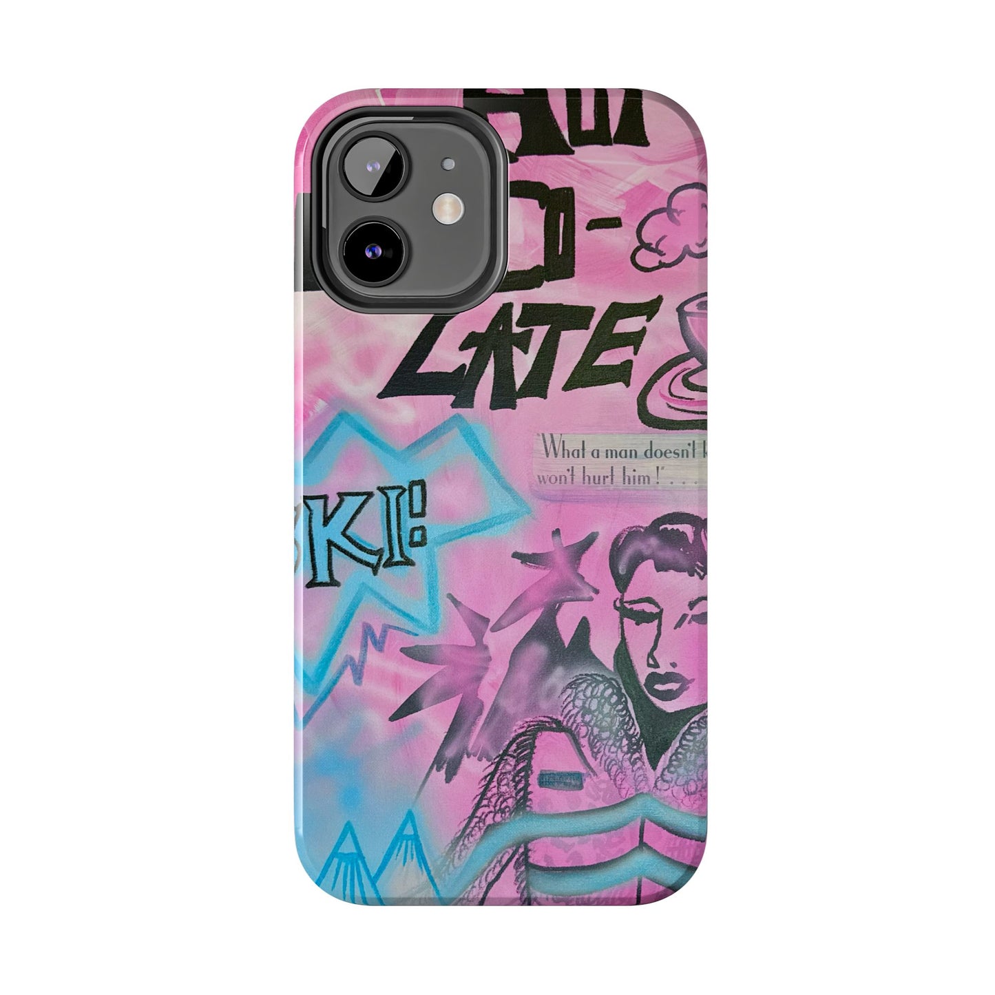 "avant le ski" airbrush iPhone case