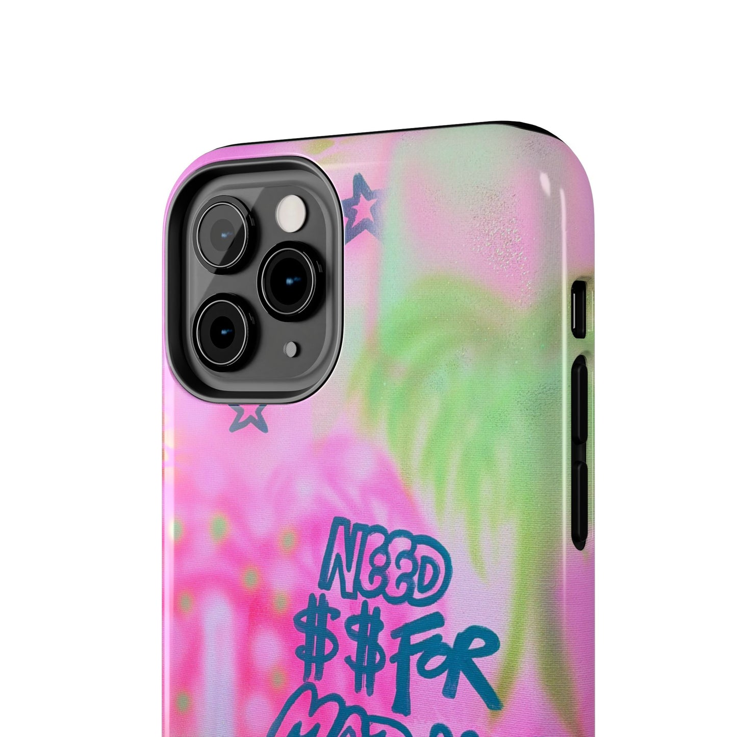 "need $$ for matcha" airbrush iPhone case