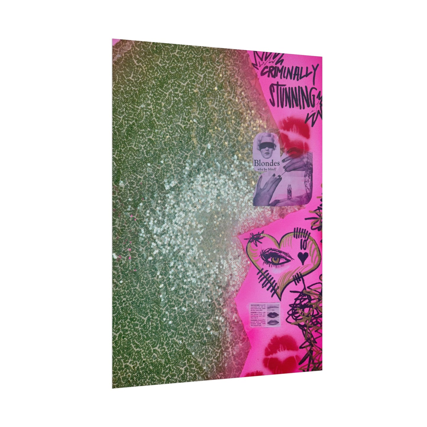 "glitter gloss" airbrush rolled print