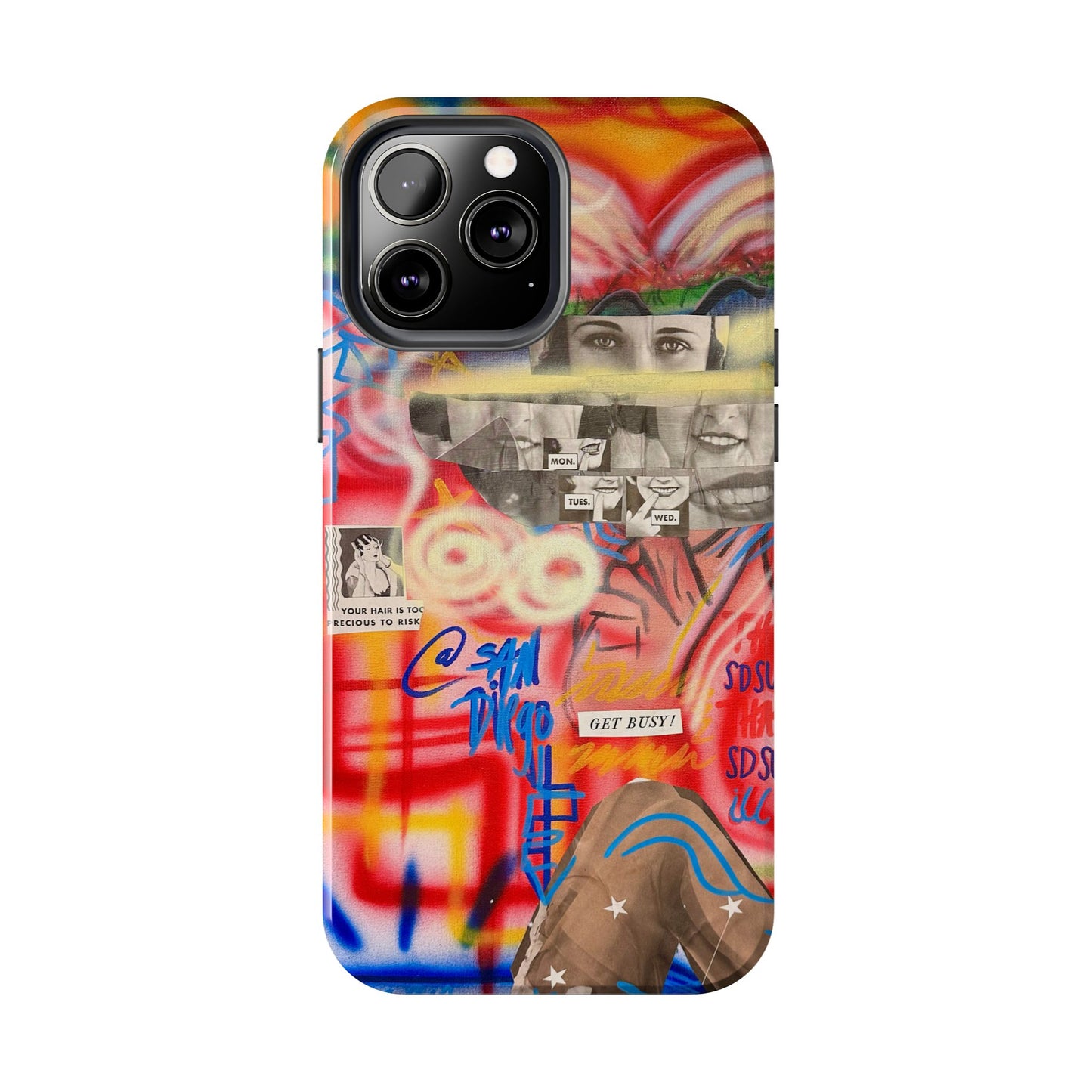 "get busy!" airbrush iPhone case