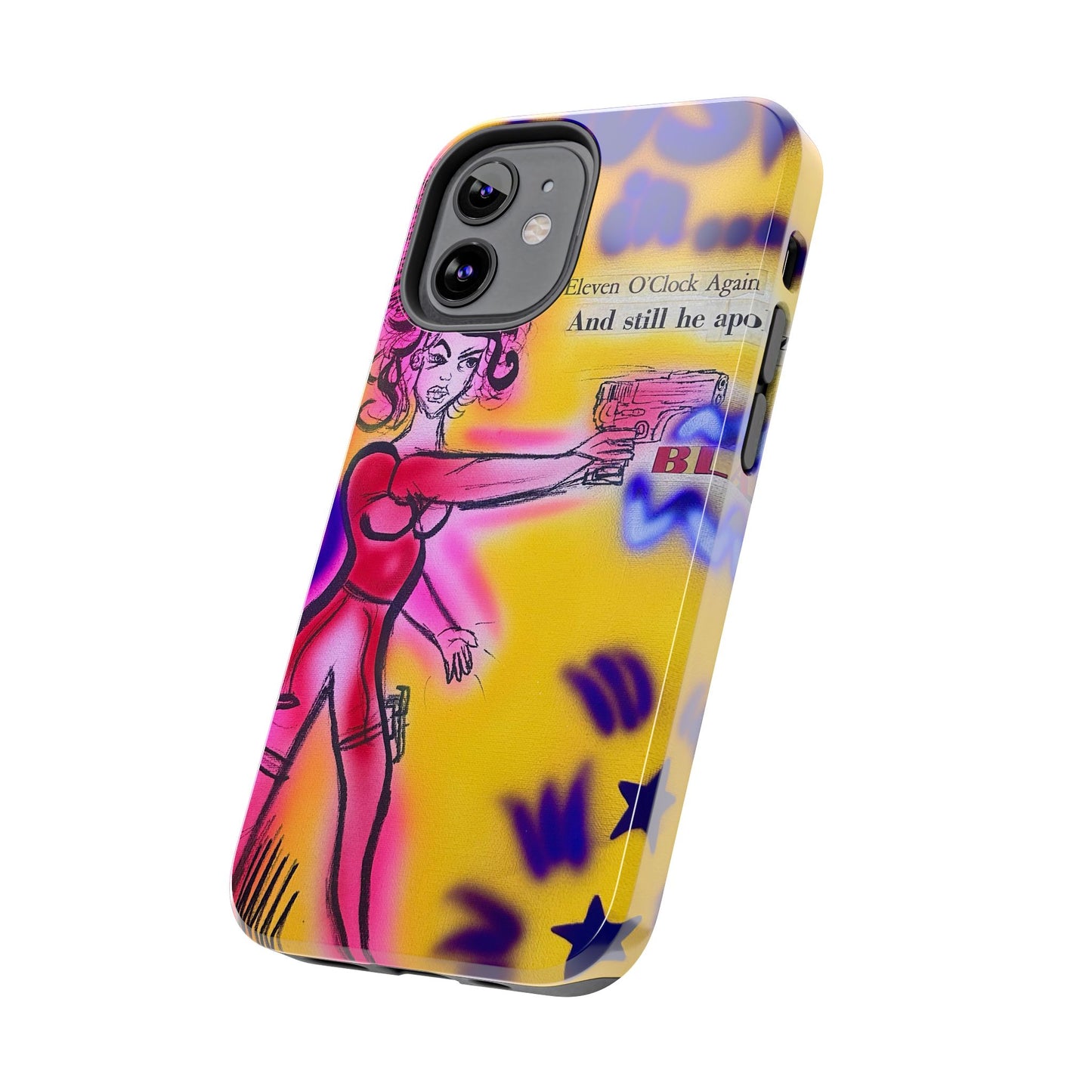 "spiraling thoughts" airbrush iPhone case