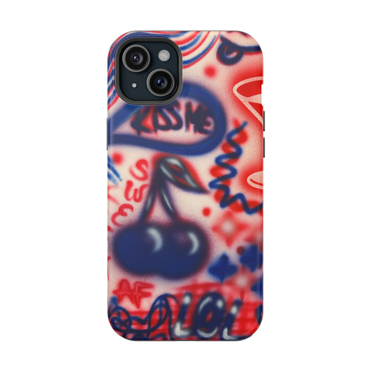MagSafe „Kiss me“ Airbrush iPhone-Hülle