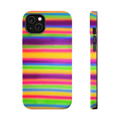 MagSafe "colorful stripes" airbrush iPhone case