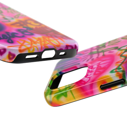 "colorful chaos" airbrush iPhone case