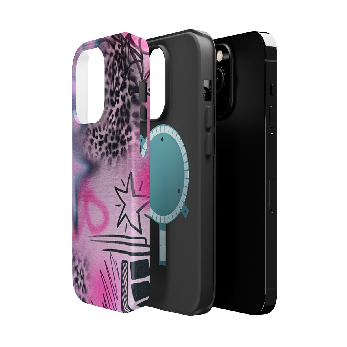 MagSafe "onyx cheetah" Airbrush iPhone Hülle