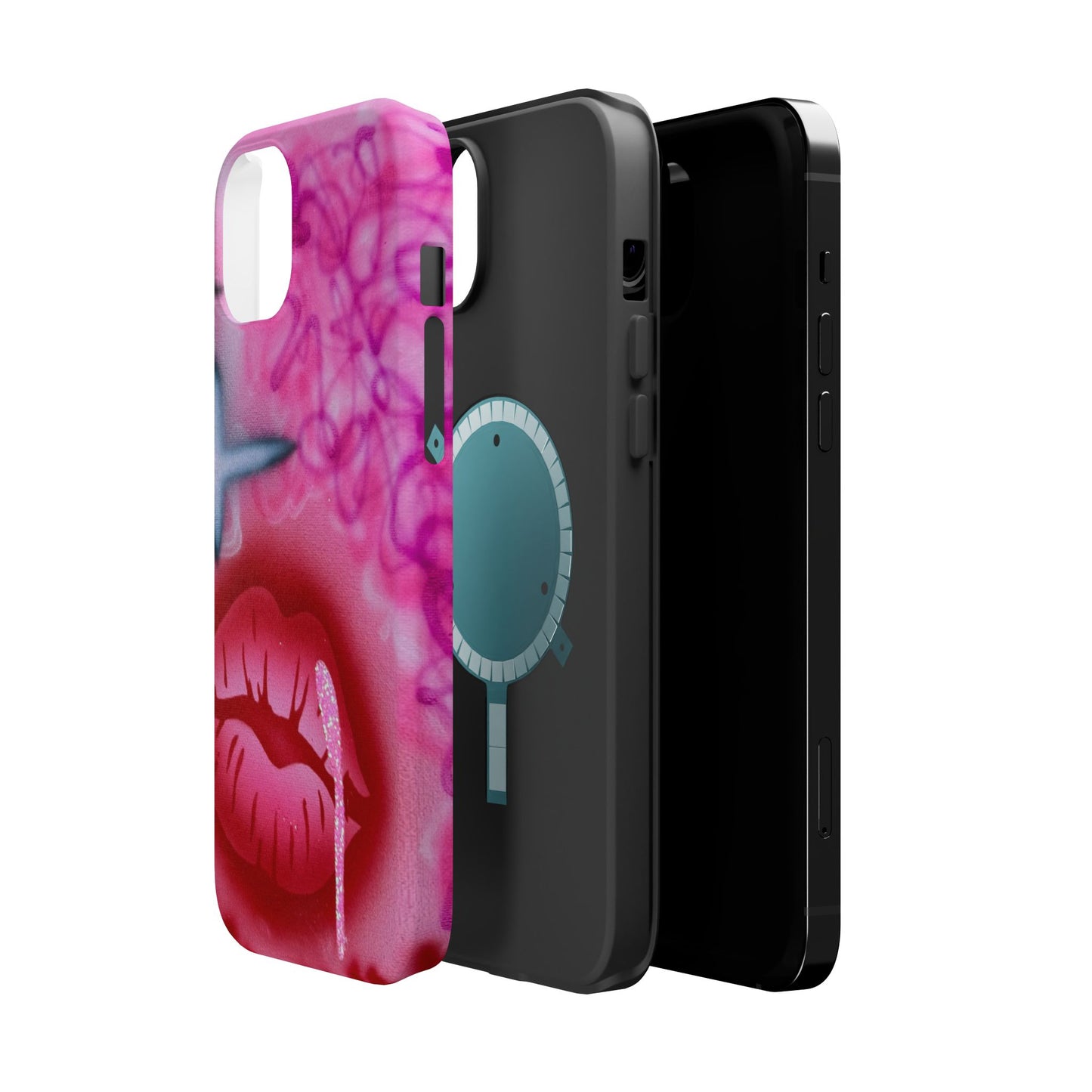 MagSafe limited edition "glitter aura" airbrush iPhone case