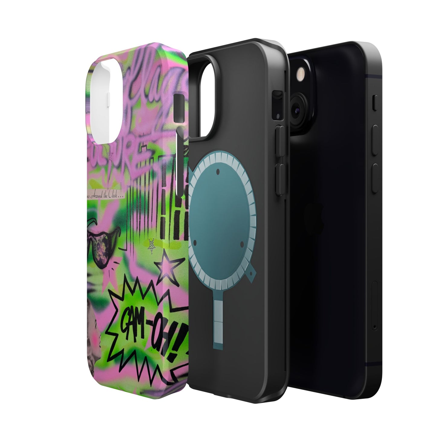 MagSafe "green camo" airbrush iPhone case
