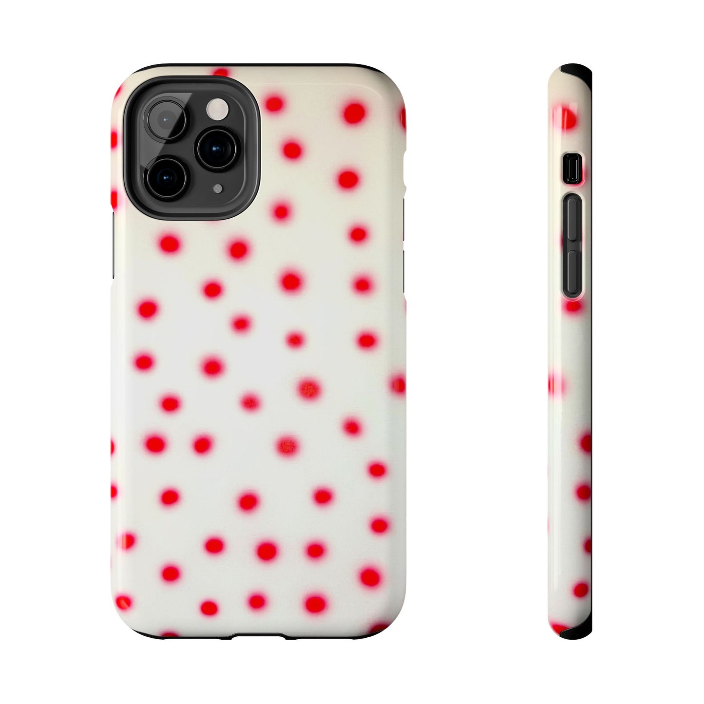 "vanilla cherry polka dot" airbrush iPhone case