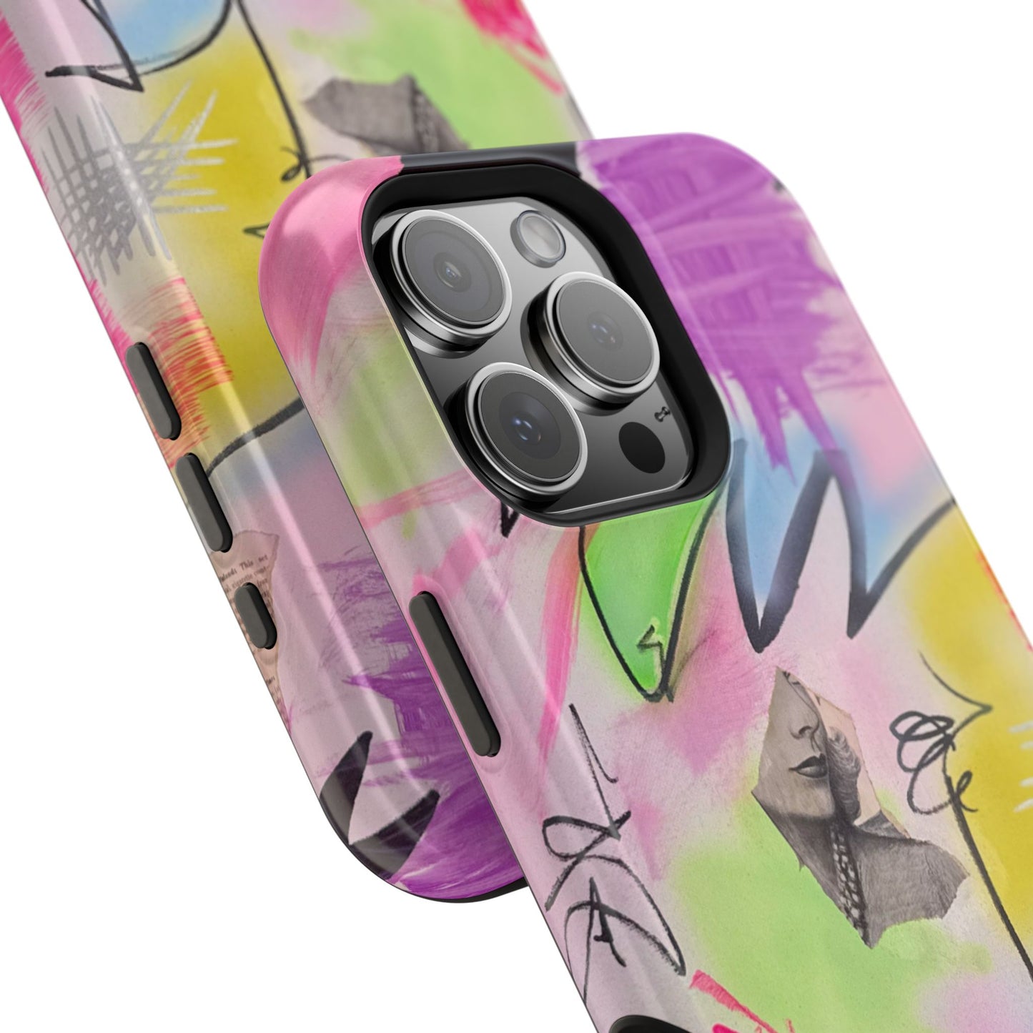MagSafe "pastel static" airbrush iPhone case