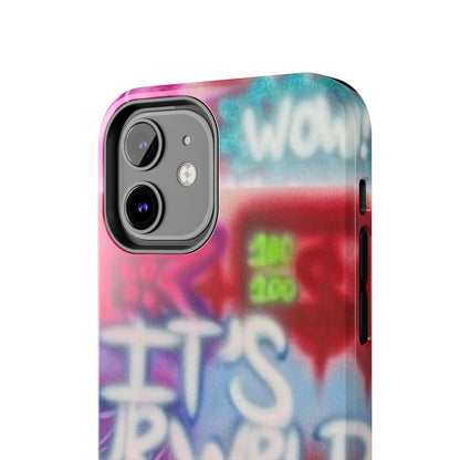 "it's ur WRLD" airbrush iPhone case