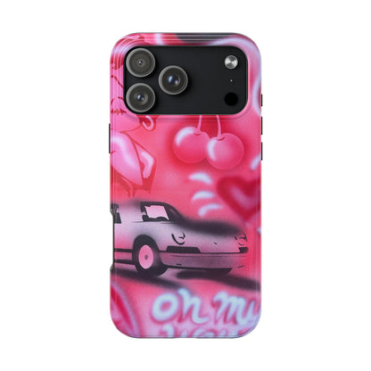 "on her way" airbrush iPhone case