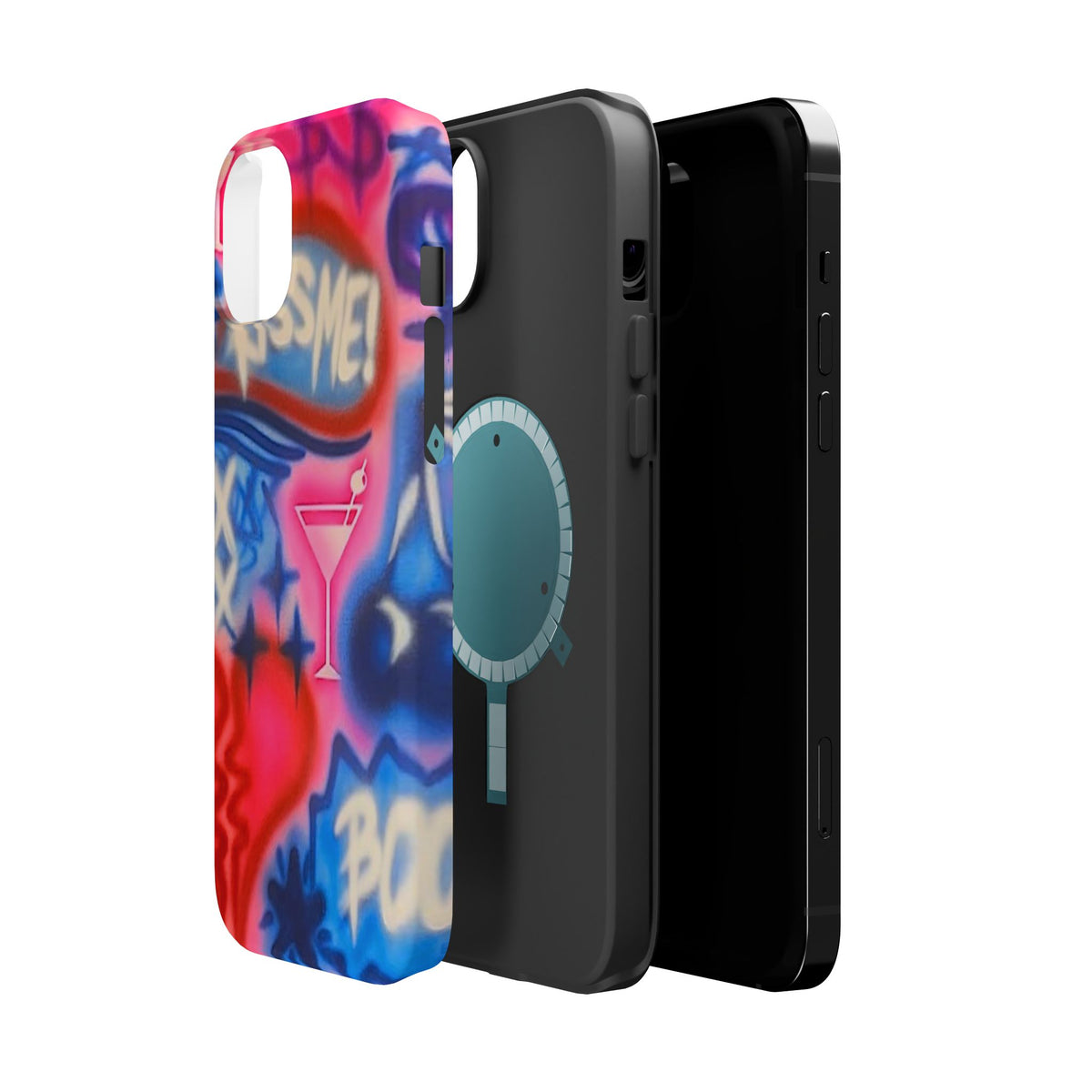 MagSafe "kiss me pt. 2" Airbrush iPhone Hülle