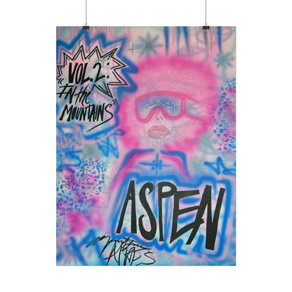 "aspen aspirations" airbrush rolled print