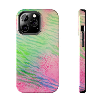 "teal cheetah" airbrush iPhone case