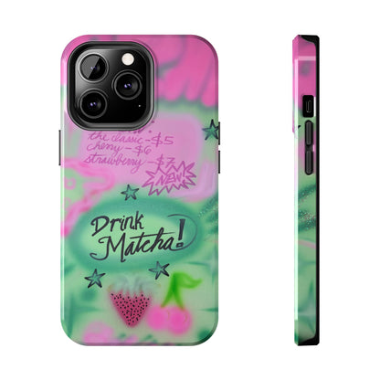 "matcha!" airbrush iPhone case