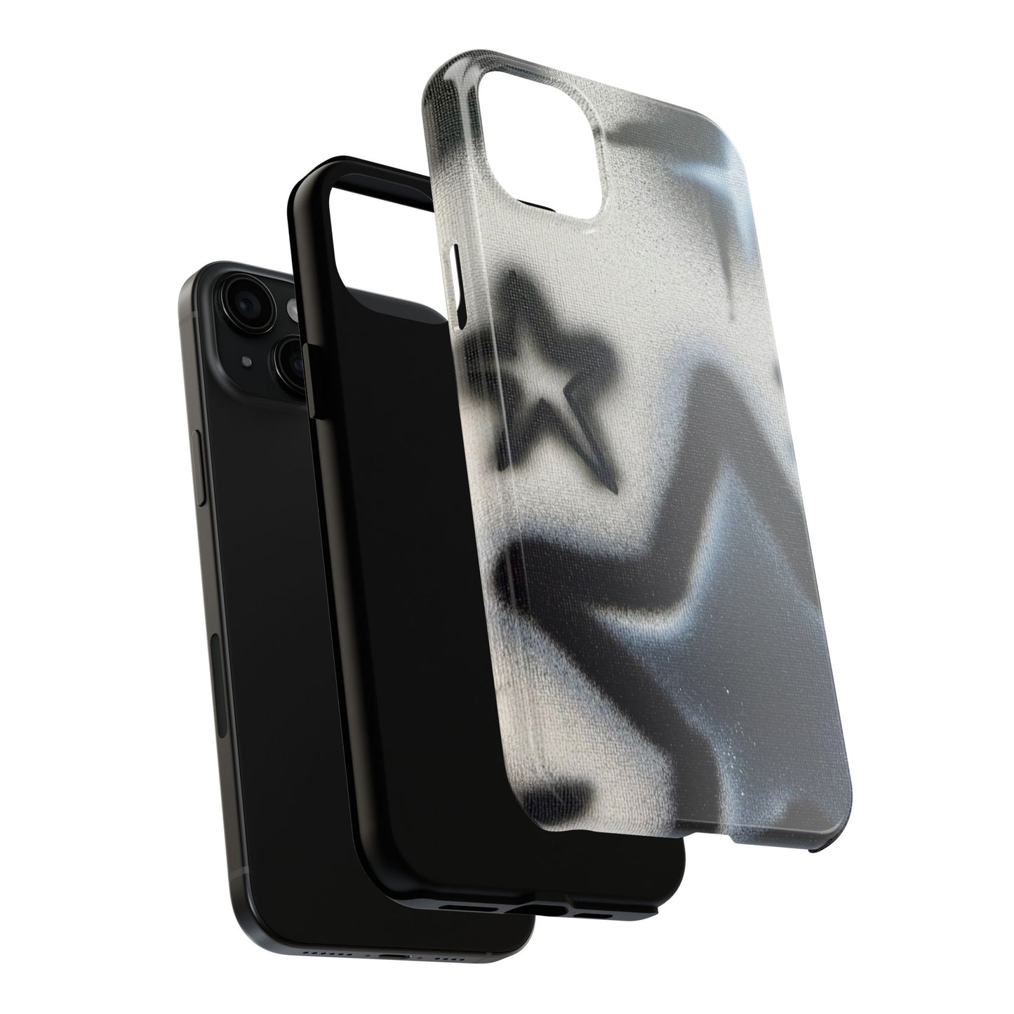 "black & white stars" airbrush iPhone case