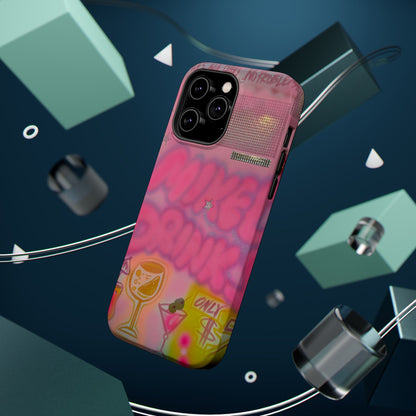 MagSafe "mixed drinks" airbrush iPhone case