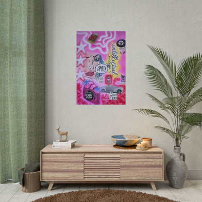 "intellectual energy" airbrush rolled print