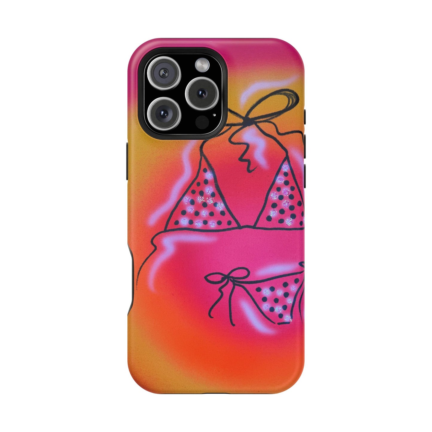 MagSafe "glitter bikini" airbrush iPhone case