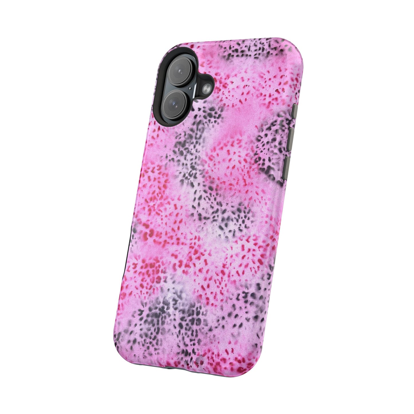 MagSafe "pink cheetah" airbrush iPhone case