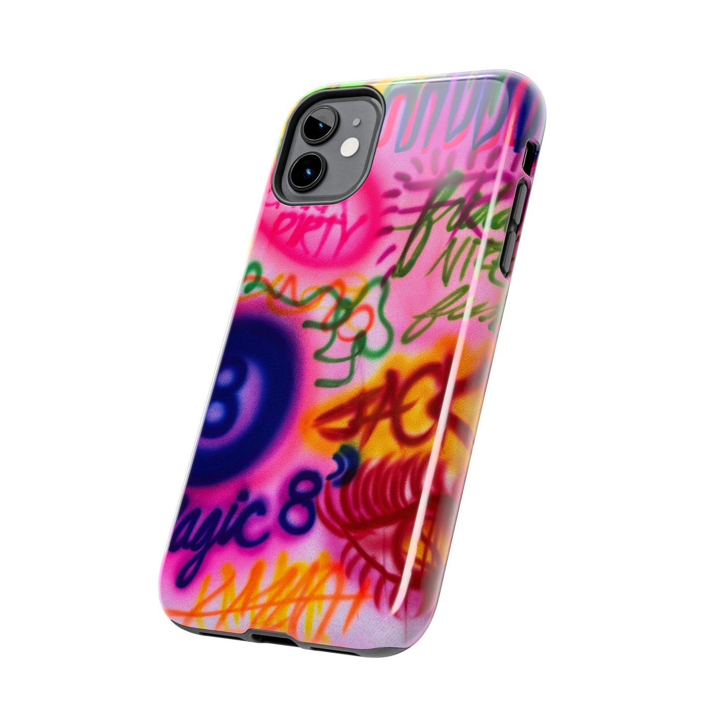 "colorful chaos" airbrush iPhone case