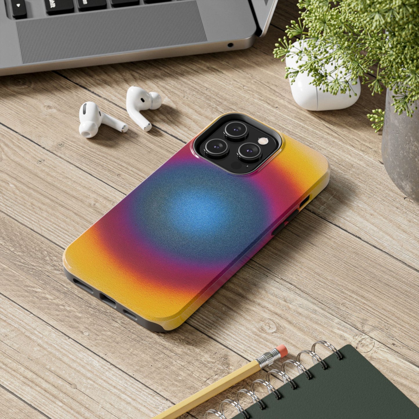 "blue raspberry aura" airbrush iPhone case