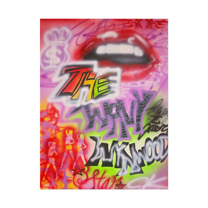 "wynwood gold" airbrush rolled print
