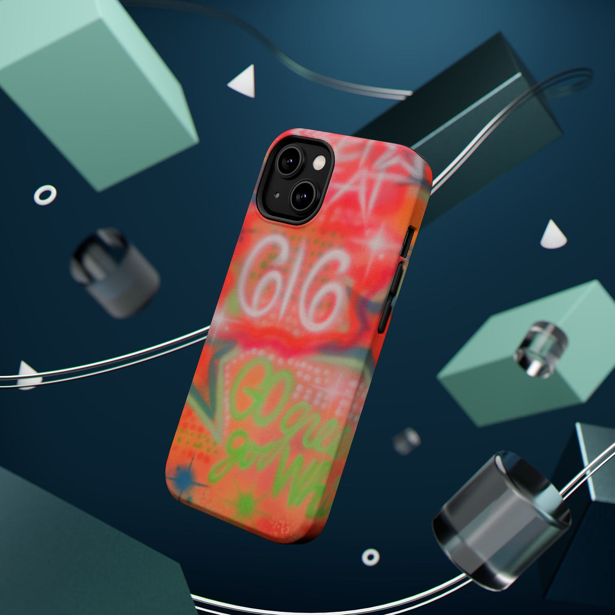 MagSafe custom @msualphaphi airbrush iPhone case