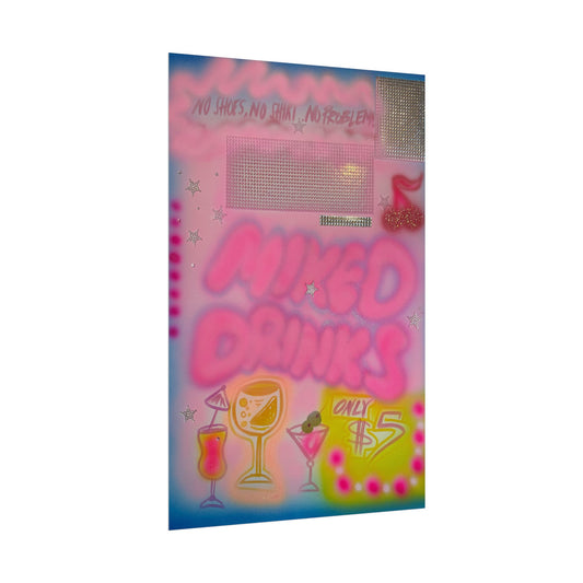 "mixed drinks" airbrush rolled print