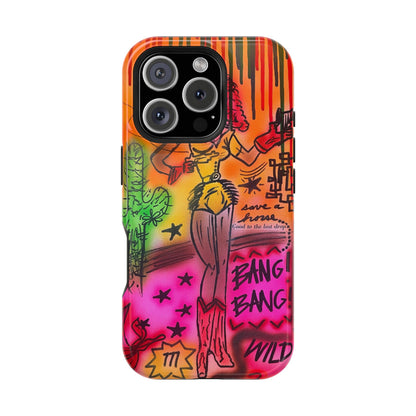 MagSafe "wild, wild west" airbrush iPhone case
