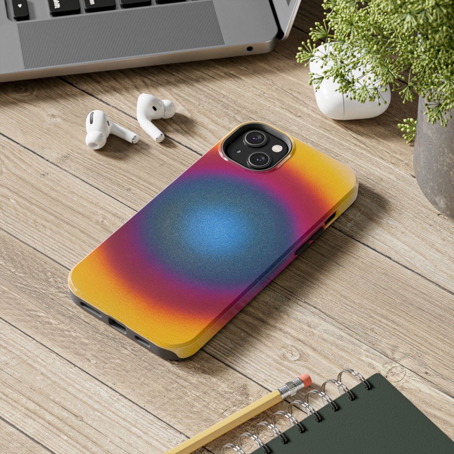 "blue raspberry aura" airbrush iPhone case