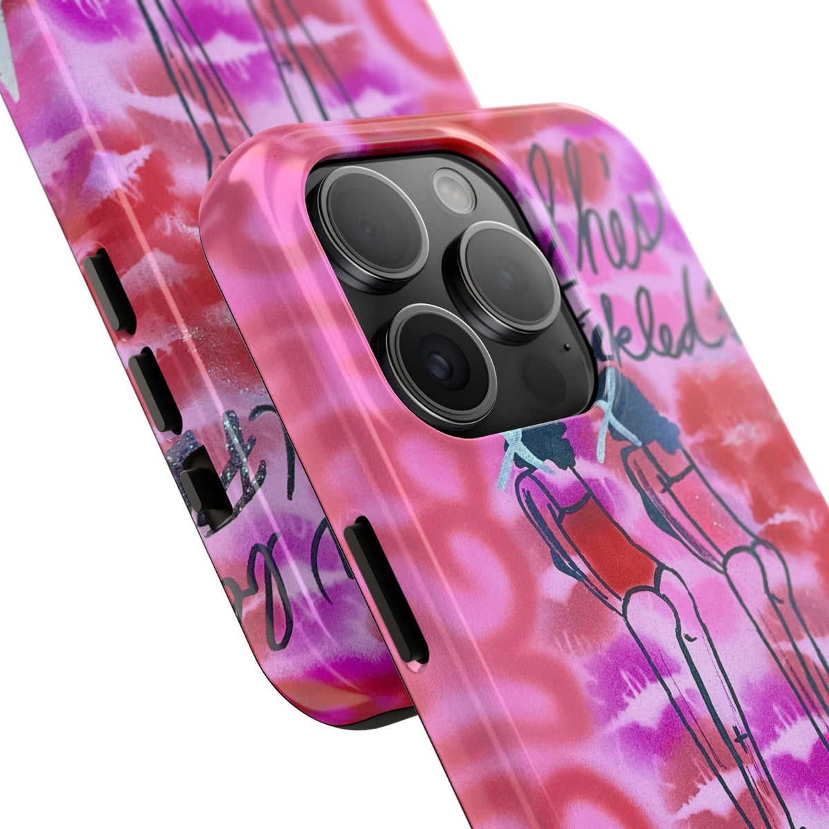 "tickled pink" airbrush iPhone case
