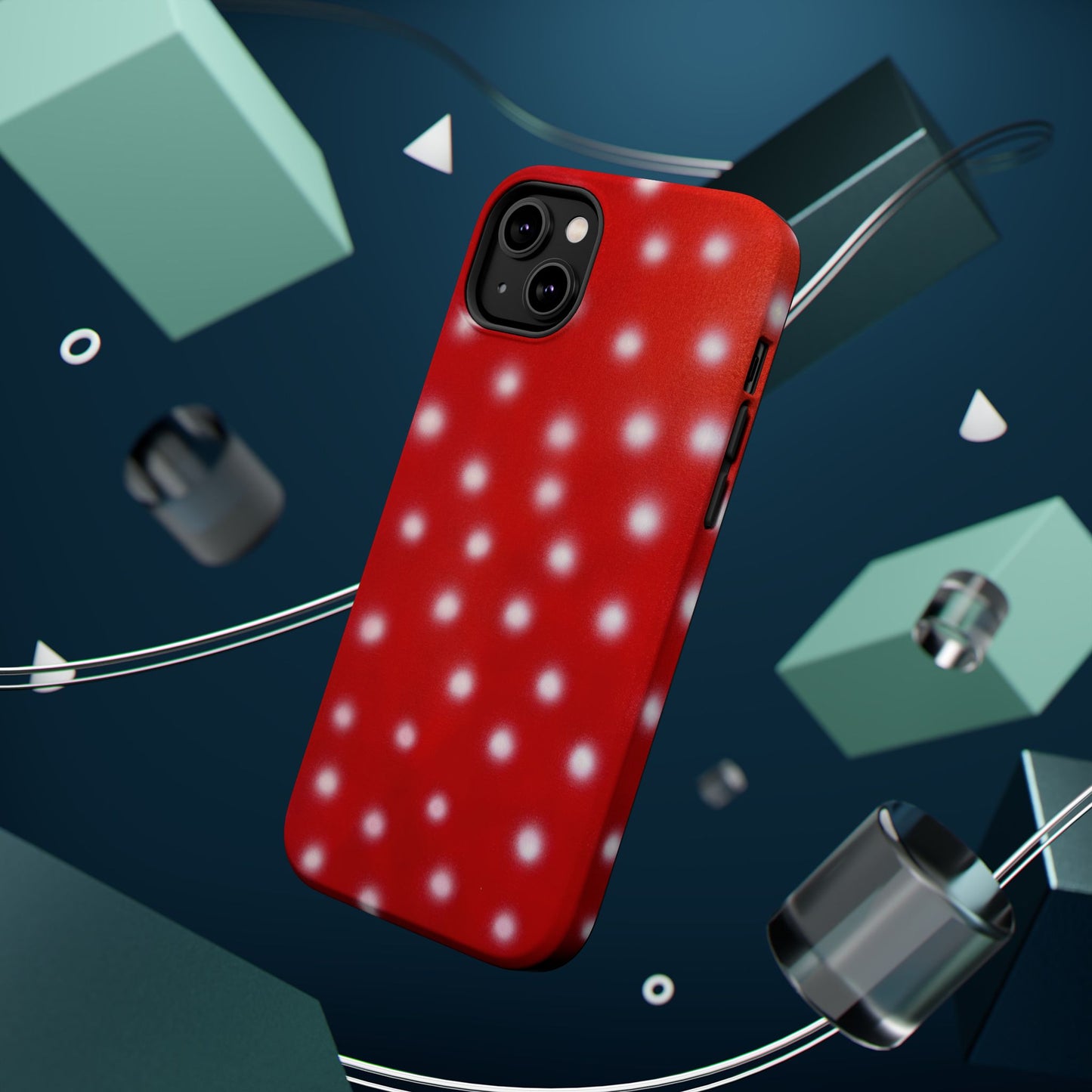 MagSafe "cherry crush polka dot" airbrush iPhone case