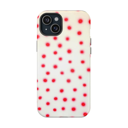 MagSafe "vanilla cherry polka dot" airbrush iPhone case