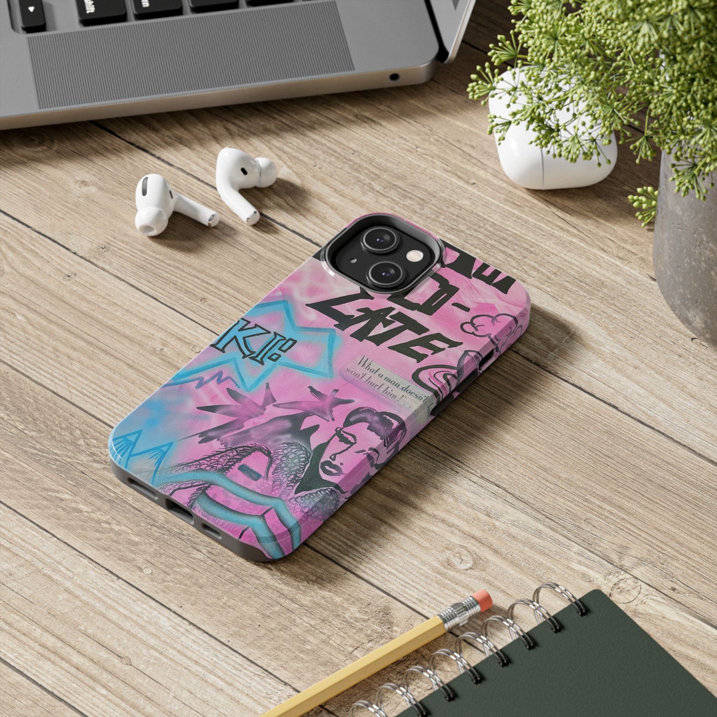 "avant le ski" airbrush iPhone case