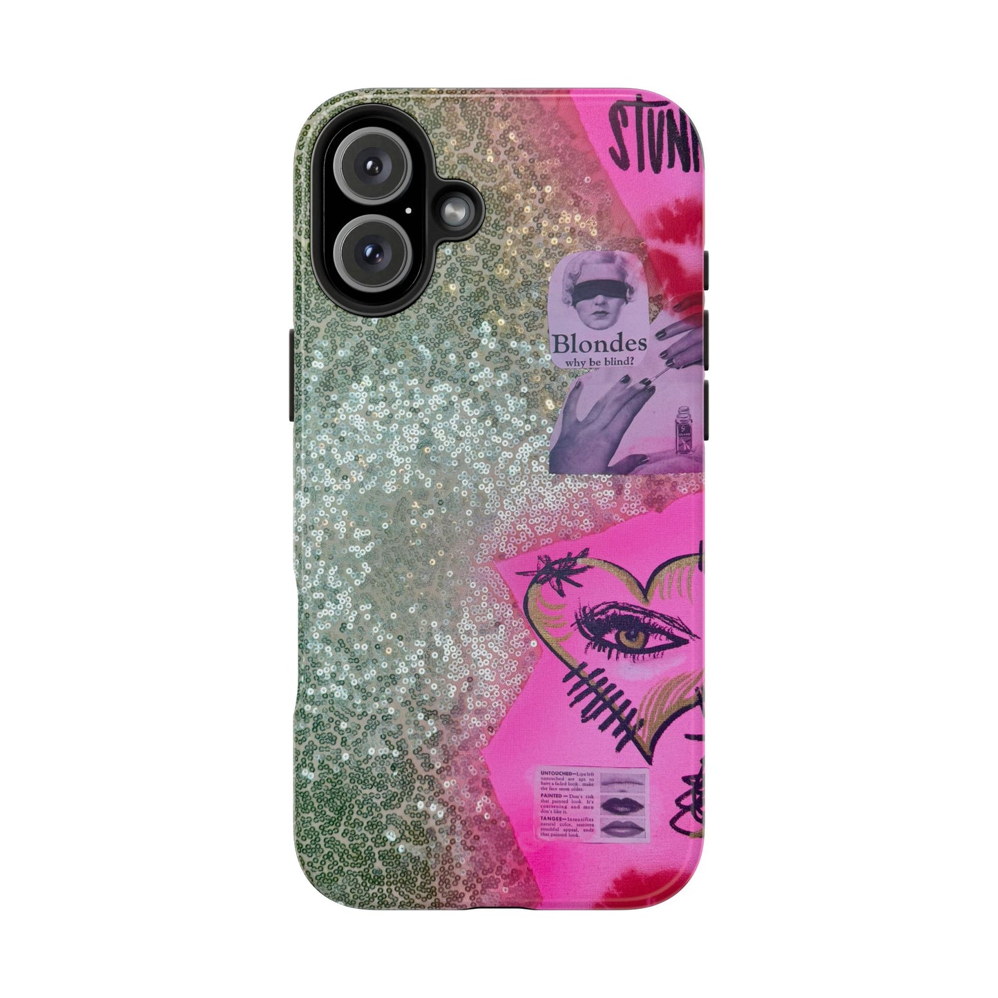 "glitter gloss" airbrush iPhone case