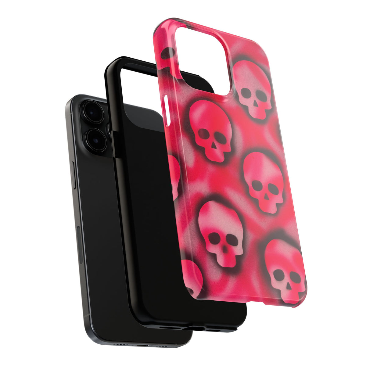 "pink skully" airbrush iPhone case