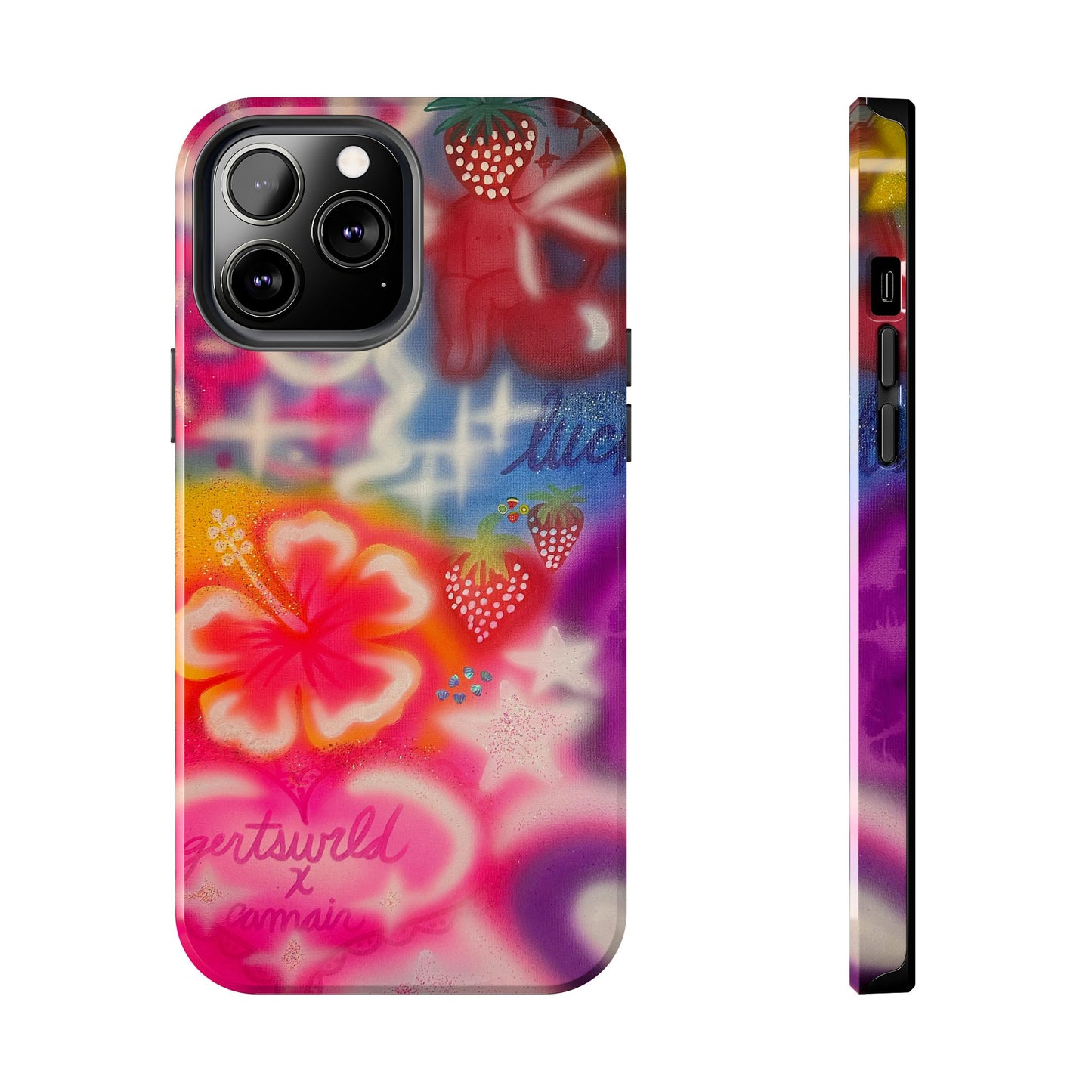 "luck and luv" airbrush iPhone case