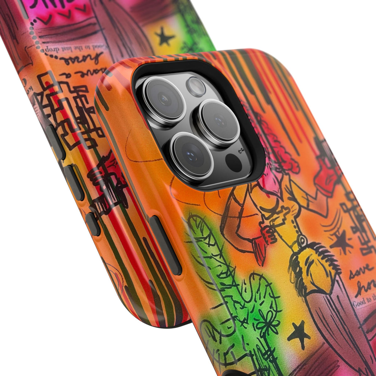 MagSafe "wild, wild west" airbrush iPhone case