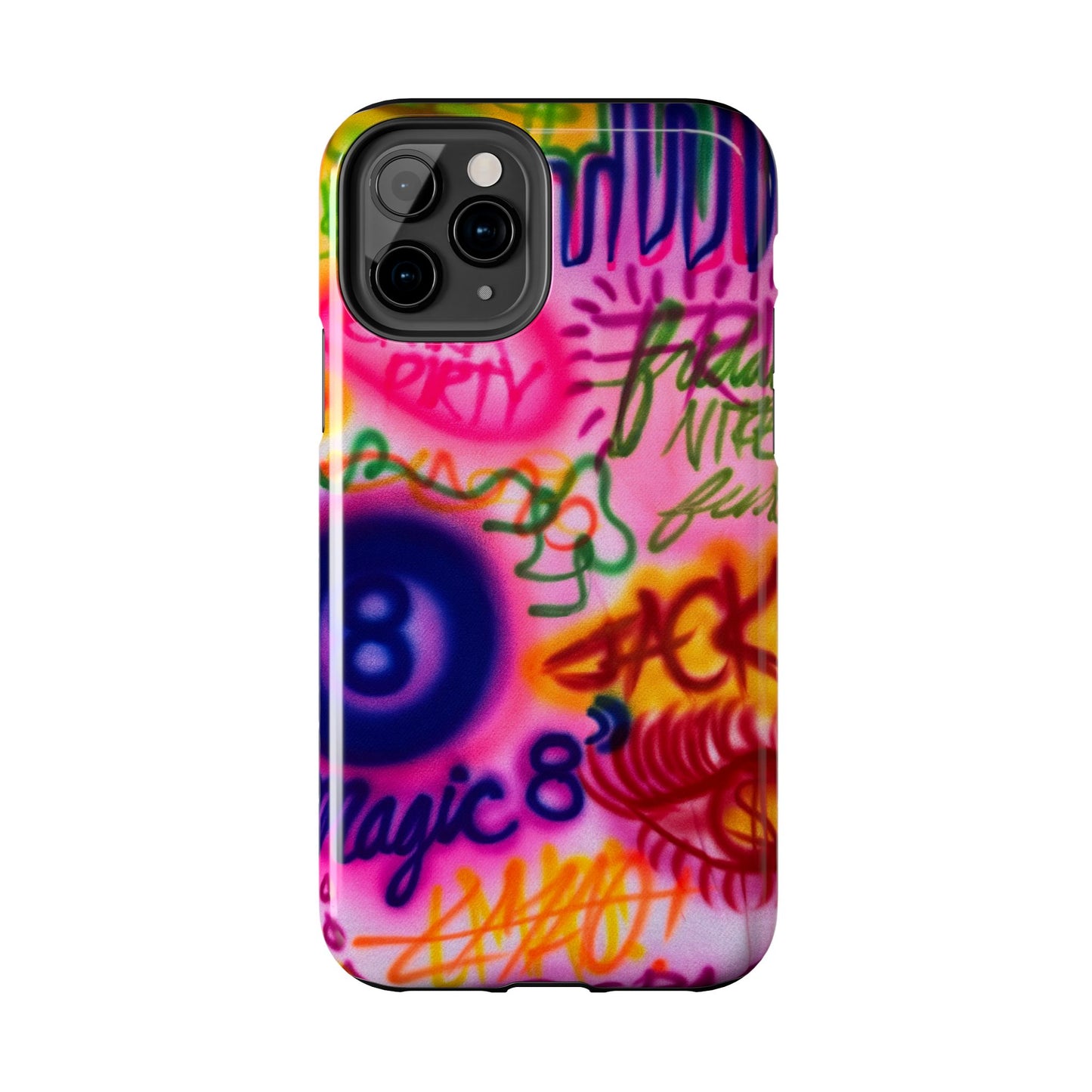 "colorful chaos" airbrush iPhone case