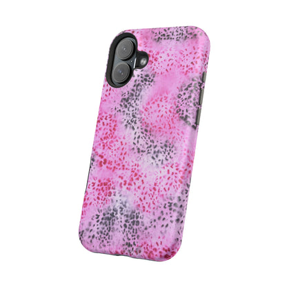 MagSafe "pink cheetah" airbrush iPhone case