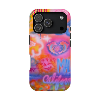 "mornings in malibu" MagSafe airbrush iPhone case