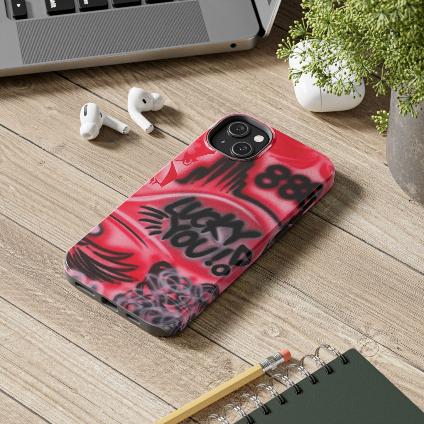 "LUCKY YOU! PT. 2" airbrush iPhone case