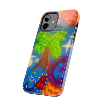 "neon blue palms" airbrush iPhone case