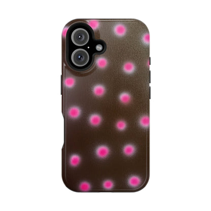 MagSafe "cherry mocha polka dot" airbrush iPhone case