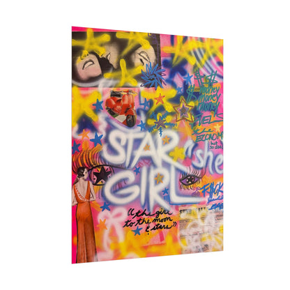 "STARGIRL" airbrush rolled print