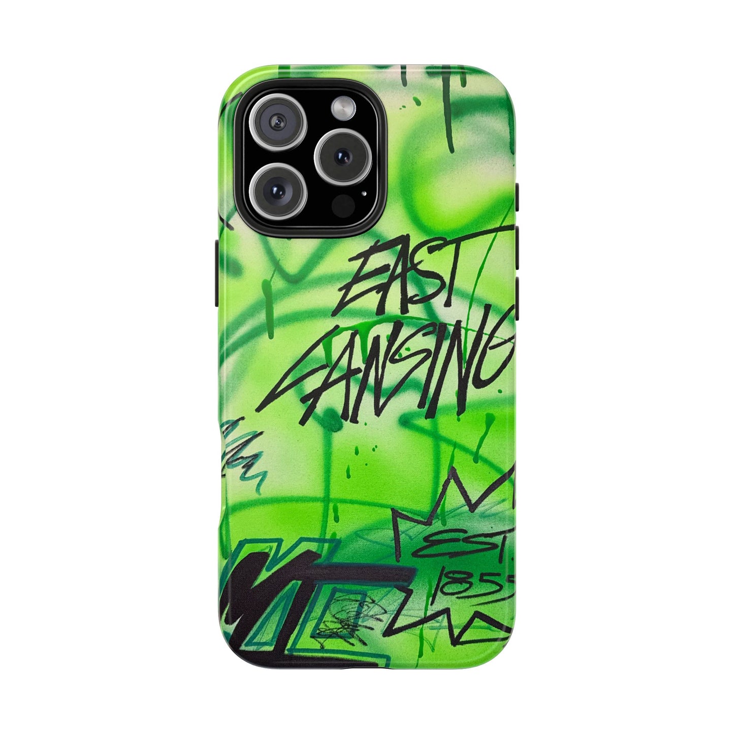 "east lansing, mi" airbrush iPhone case