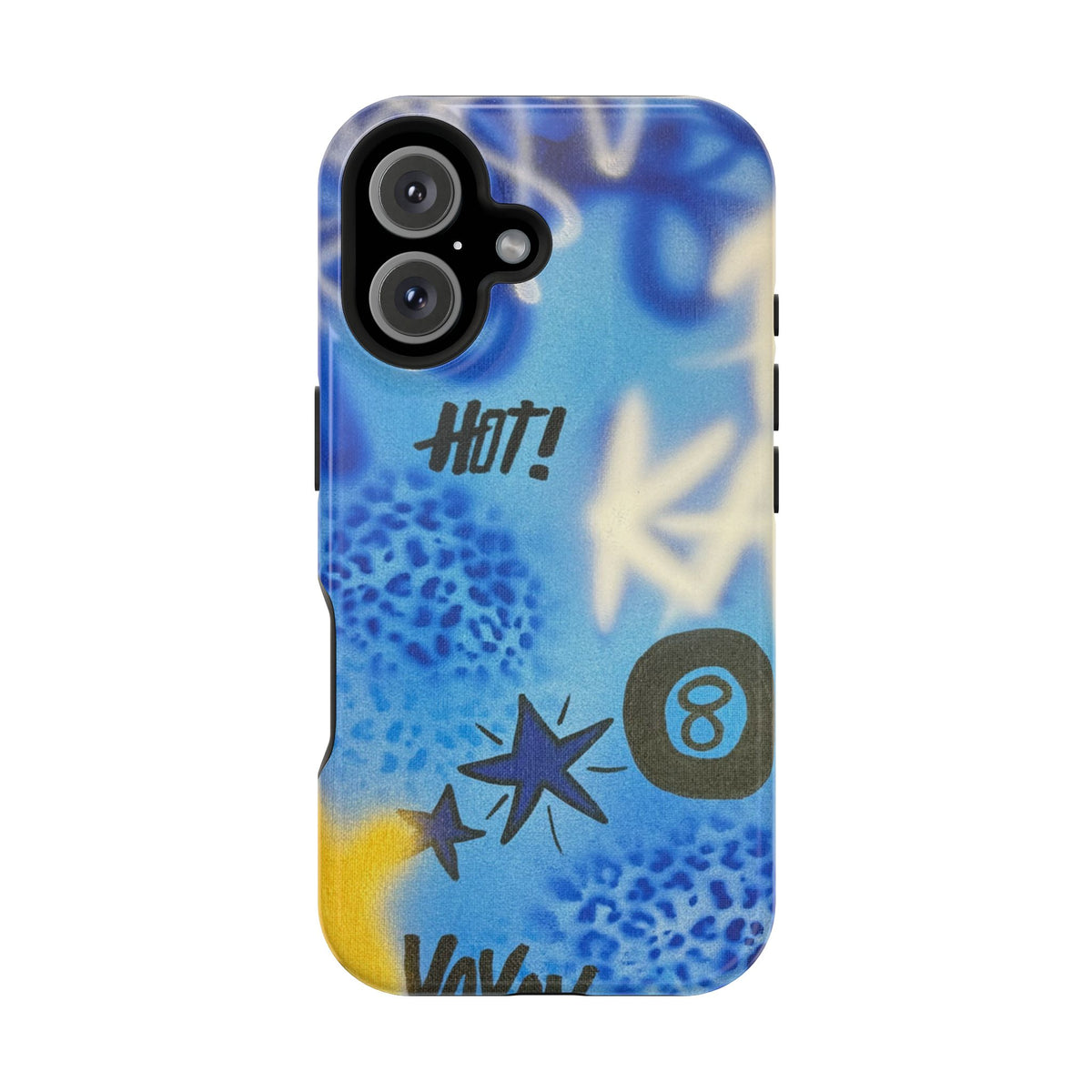 MagSafe "brilliant blues" airbrush iPhone case